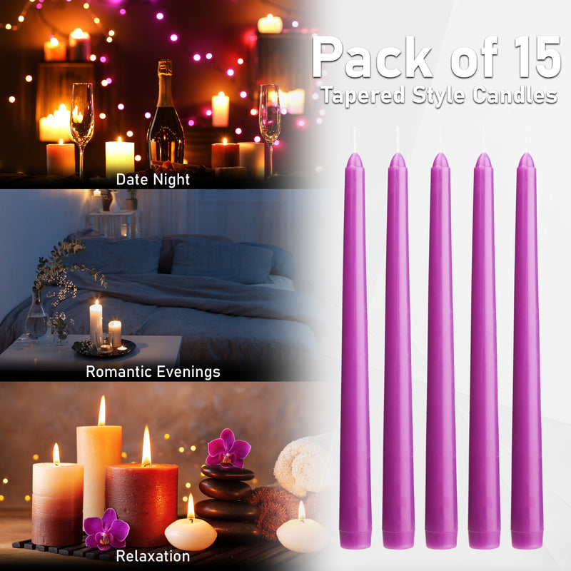Dinner Candles - Tapered Candles Multipack   - Set of 15 - Get Trend
