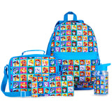 Paw Patrol Backpack Set 4 Pcs Kids Water Bottle 400ml Pencil Case Insulated Lunch Bag