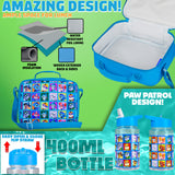 Paw Patrol Backpack Set 4 Pcs Kids Water Bottle 400ml Pencil Case Insulated Lunch Bag