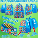 Paw Patrol Backpack Set 4 Pcs Kids Water Bottle 400ml Pencil Case Insulated Lunch Bag