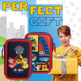 Paw Patrol Filled Pencil Case Multiple Zipped Compartments School Stationery Set - Get Trend