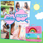Peppa Pig Kids Art Set Crafts Drawing and Painting Sets for Children Travel Case 40 Plus Pieces Watercolour Paints Crayons Colouring Pencils Art Supplies Gifts for Girls (Pink) - Get Trend