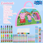 Peppa Pig Kids Art Set for Girls and Boys Travel Case Crafts Drawing and Painting Sets - Get Trend