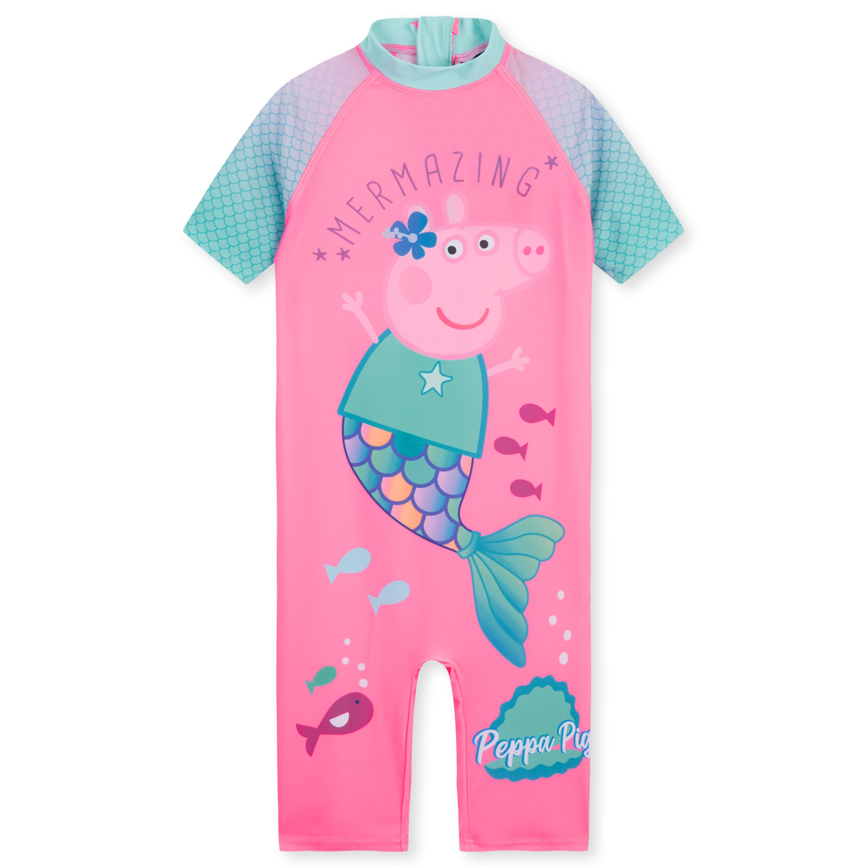 Peppa Pig Girls Swimming Costume Summer Holiday Essentials Short Sleeve Swimwear - Get Trend