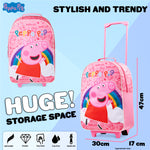 Peppa Pig Suitcase for Girls Carry On Travel Bag with Wheels - Get Trend