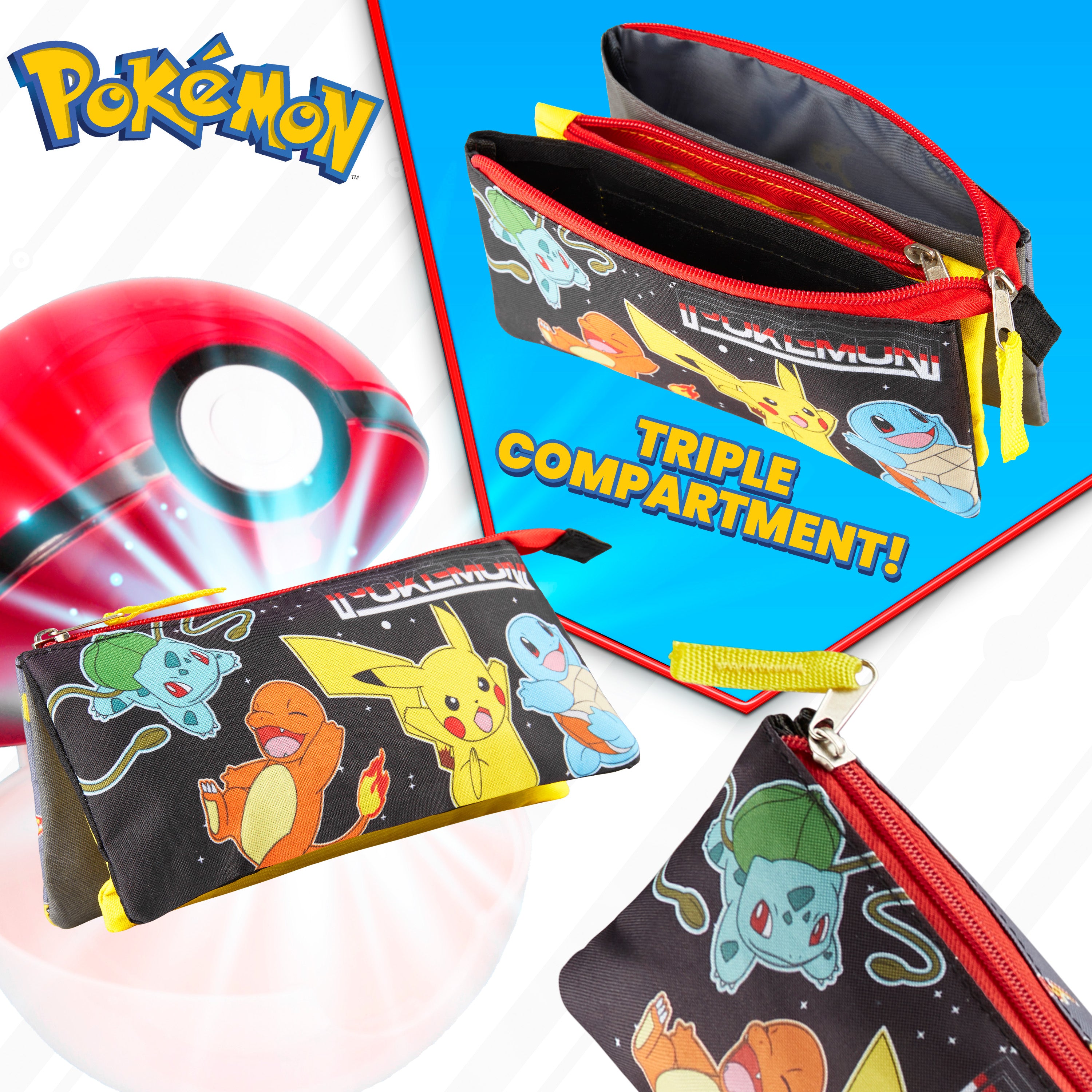 Pokemon Pencil Case for Boys and Girls - Pikachu School Supplies - Get Trend