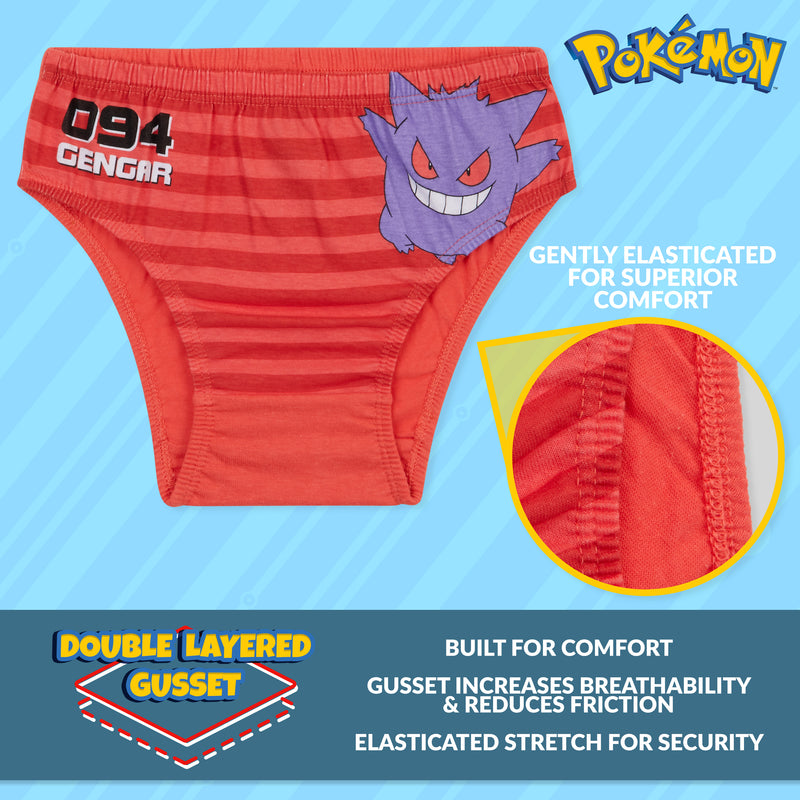 Pokemon Underwear for Boys - 5 Pack Pokemon Underwear