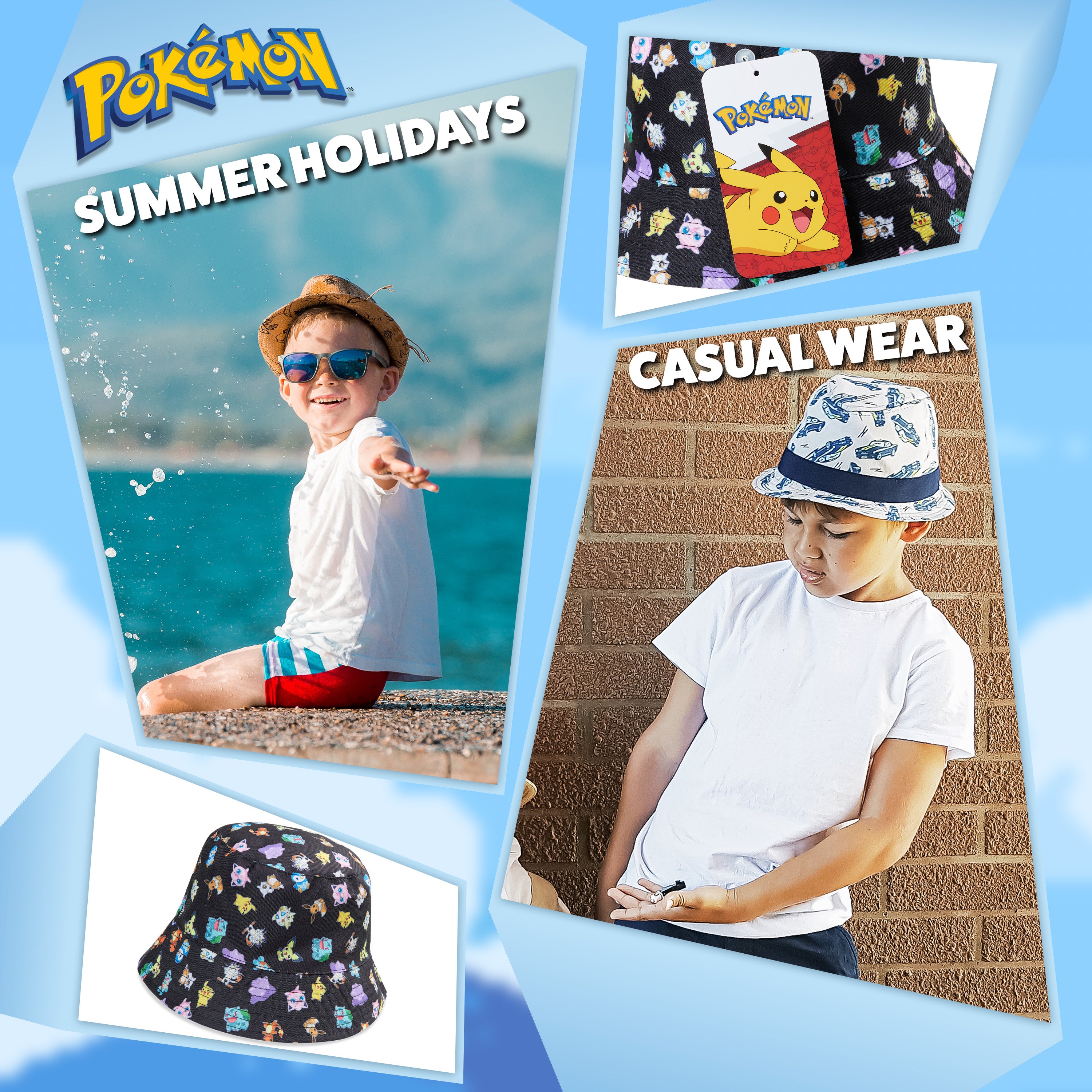 Pokemon Bucket Hat for Kids, All Over Print Pokemon Gifts - Get Trend