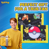 Pokemon Kids Trifold Wallet with Zipped Coin Compartment and Clear ID Pocket