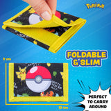 Pokemon Kids Trifold Wallet with Zipped Coin Compartment and Clear ID Pocket