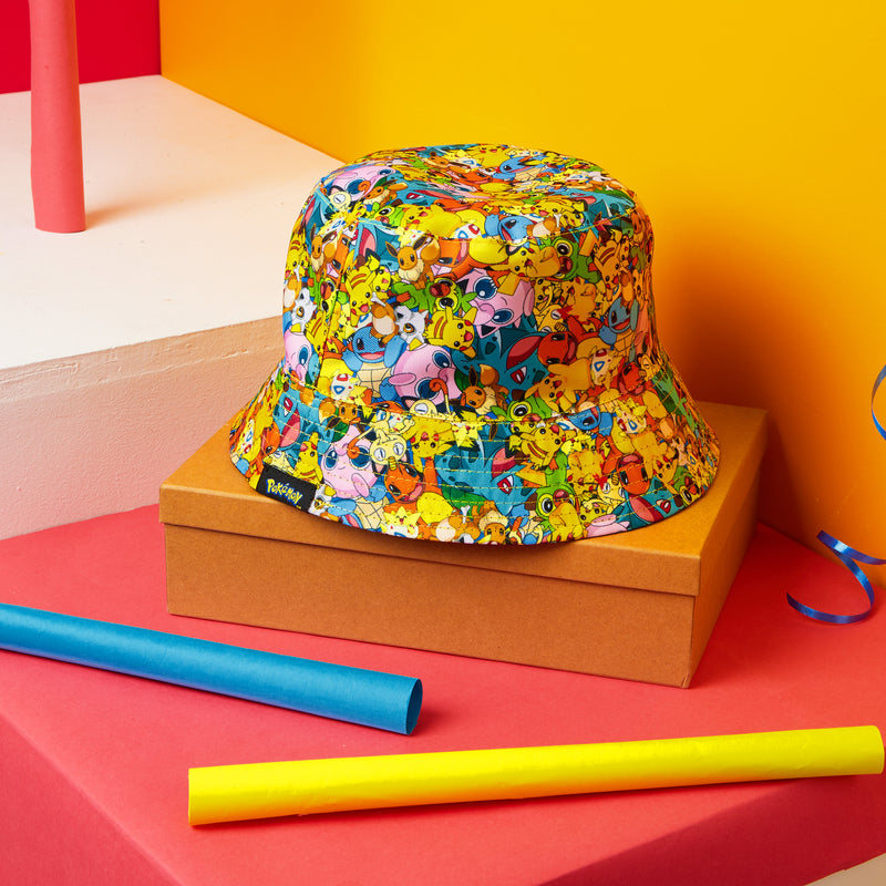 Pokemon Bucket Hat for Kids, All Over Print Bucket Hat