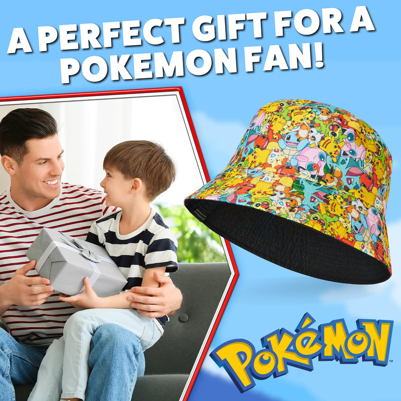 Pokemon Bucket Hat for Kids, All Over Print Bucket Hat - Get Trend