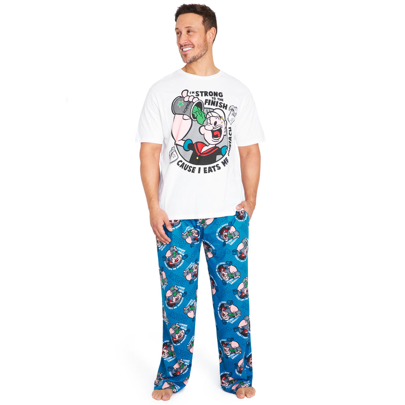 Popeye Mens Pyjamas - Short Sleeve Pyjama Set for Men - Get Trend
