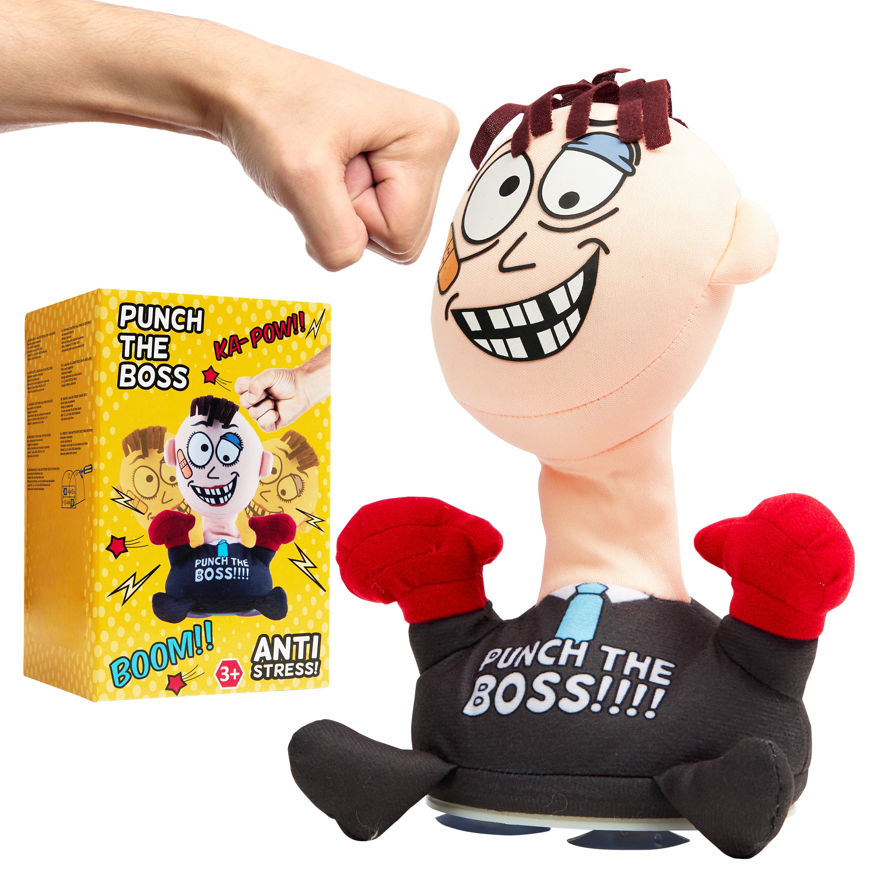 KreativeKraft Stress Relief Toys for Adults - Punch The Boss - Grey - Get Trend