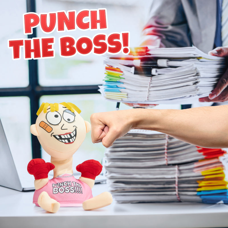 KreativeKraft Stress Relief Toys for Adults - Punch The Boss - Pink - Get Trend