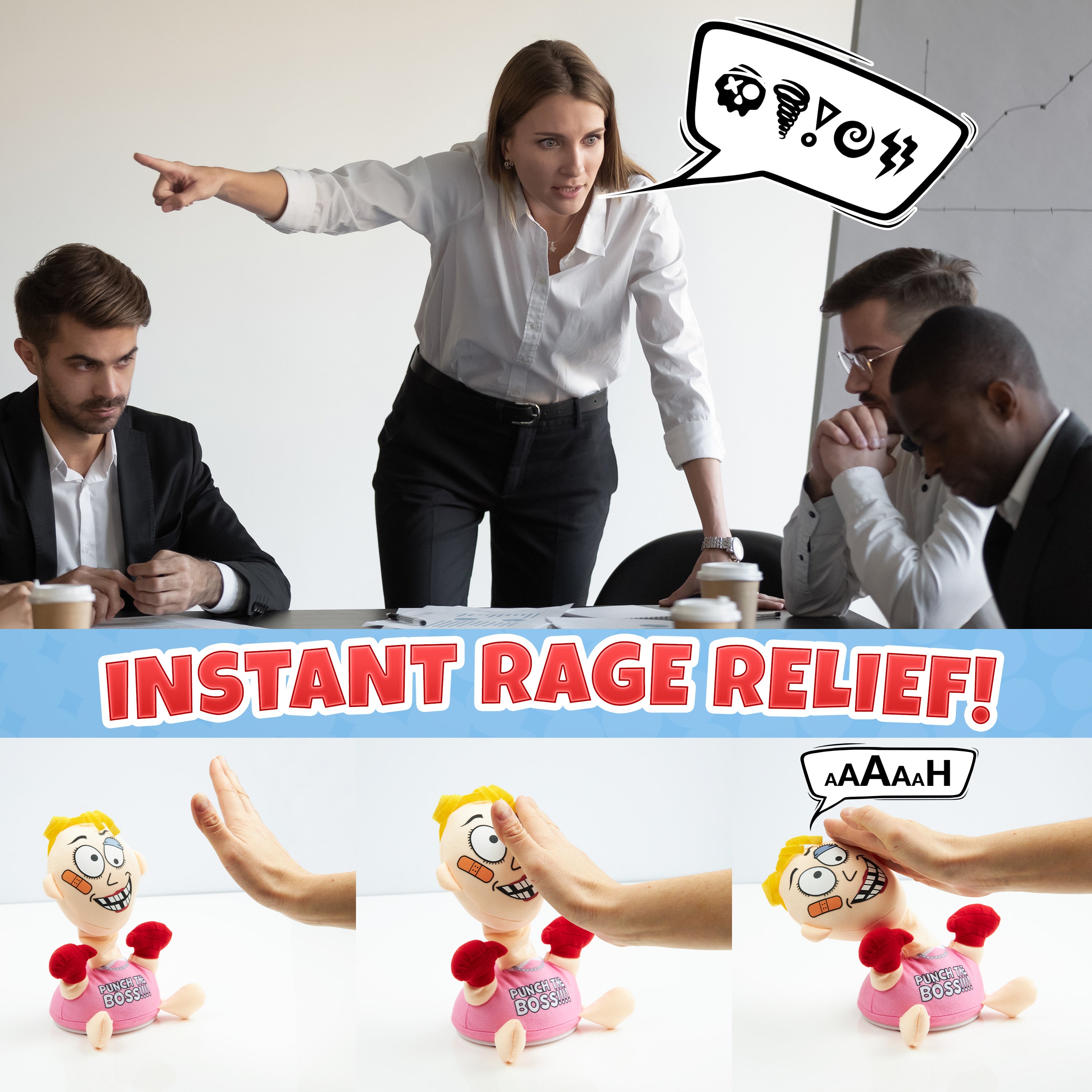 Stress Relief Toys for Adults - Punch The Boss Stress Toy Anger Relief Anti Stress - Get Trend