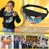 Pokemon Bum Bag for Kids Teenagers Fanny Pack Waist Bag Travel Pouch Lightweight for Travel Sports Holiday School Anime Gifts for Boys - Get Trend