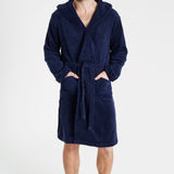 CityComfort Mens Dressing Gown, Shawl Collar or Hooded Bathrobe Super Soft Fleece Cosy Loungewear Adults Teens - Gifts for Him