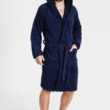 CityComfort Mens Dressing Gown, Shawl Collar or Hooded Bathrobe Super Soft Fleece Cosy Loungewear Adults Teens - Gifts for Him