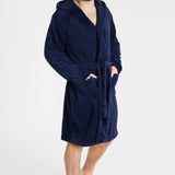 CityComfort Mens Dressing Gown, Shawl Collar or Hooded Bathrobe Super Soft Fleece Cosy Loungewear Adults Teens - Gifts for Him