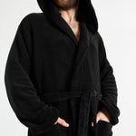 CityComfort Mens Dressing Gown, Shawl Collar or Hooded Bathrobe Super Soft Fleece Cosy Loungewear Adults Teens - Gifts for Him - Get Trend
