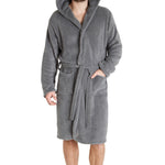 CityComfort Mens Dressing Gown, Shawl Collar or Hooded Bathrobe Super Soft Fleece Cosy Loungewear Adults Teens - Gifts for Him - Get Trend