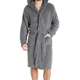 CityComfort Mens Dressing Gown, Shawl Collar or Hooded Bathrobe Super Soft Fleece Cosy Loungewear Adults Teens - Gifts for Him - Get Trend