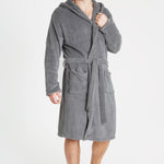 CityComfort Mens Dressing Gown, Shawl Collar or Hooded Bathrobe Super Soft Fleece Cosy Loungewear Adults Teens - Gifts for Him - Get Trend