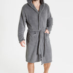 CityComfort Mens Dressing Gown, Shawl Collar or Hooded Bathrobe Super Soft Fleece Cosy Loungewear Adults Teens - Gifts for Him - Get Trend