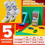 Hot Wheels Boys Calf Socks, Soft Breathable Kids Socks Pack of 5 - Gifts for Boys - Get Trend