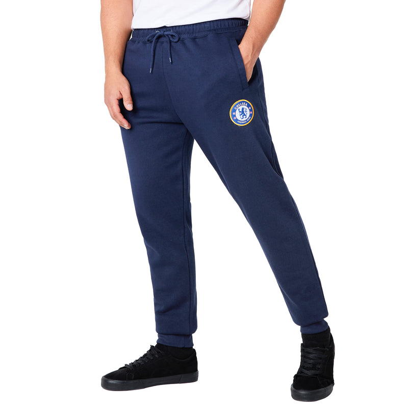 Chelsea F.C. Mens Sweatpants with 2 Pockets and Cuffed Ankles