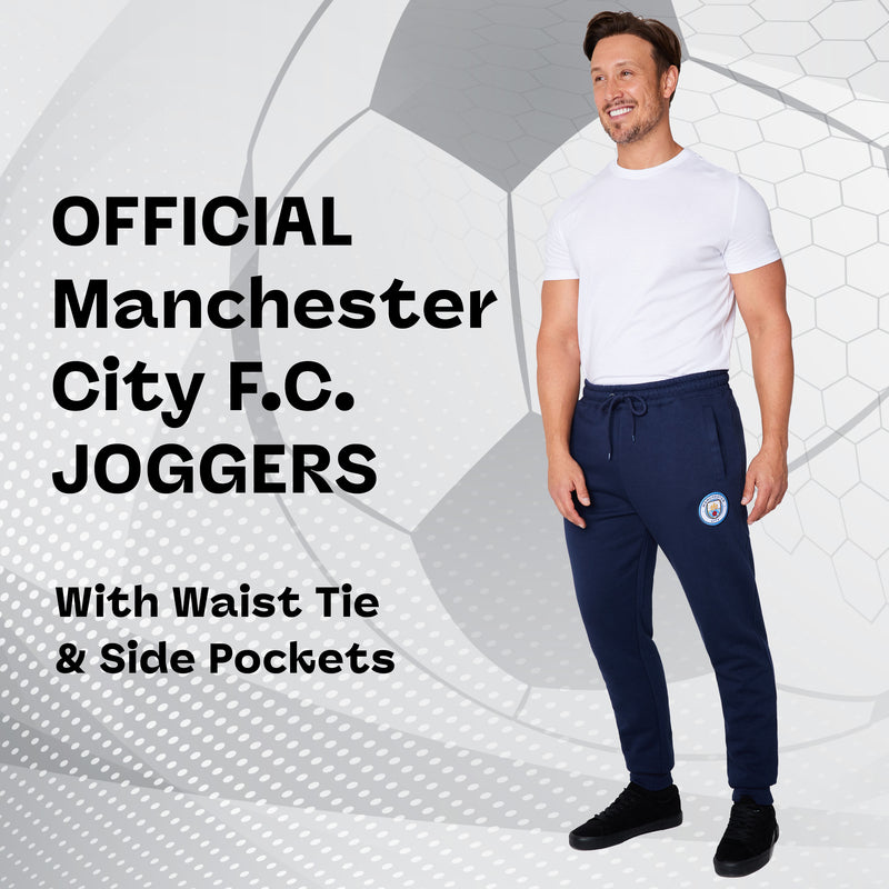 Manchester City F.C. Mens Sweatpants with 2 Pockets and Cuffed Ankles - Get Trend