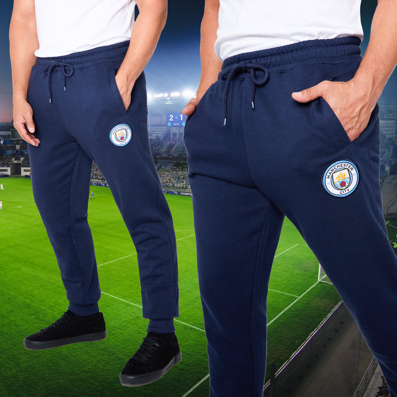 Manchester City F.C. Mens Sweatpants with 2 Pockets and Cuffed Ankles - Get Trend