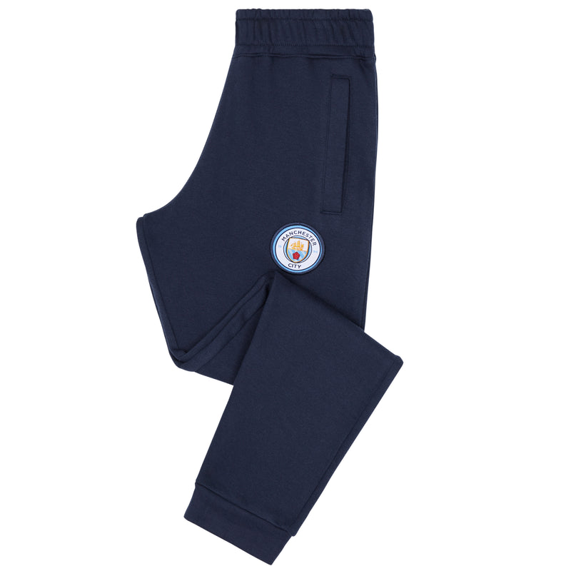 Manchester City F.C. Boys Sweatpants with 2 Pockets Cuffed Ankles - Get Trend