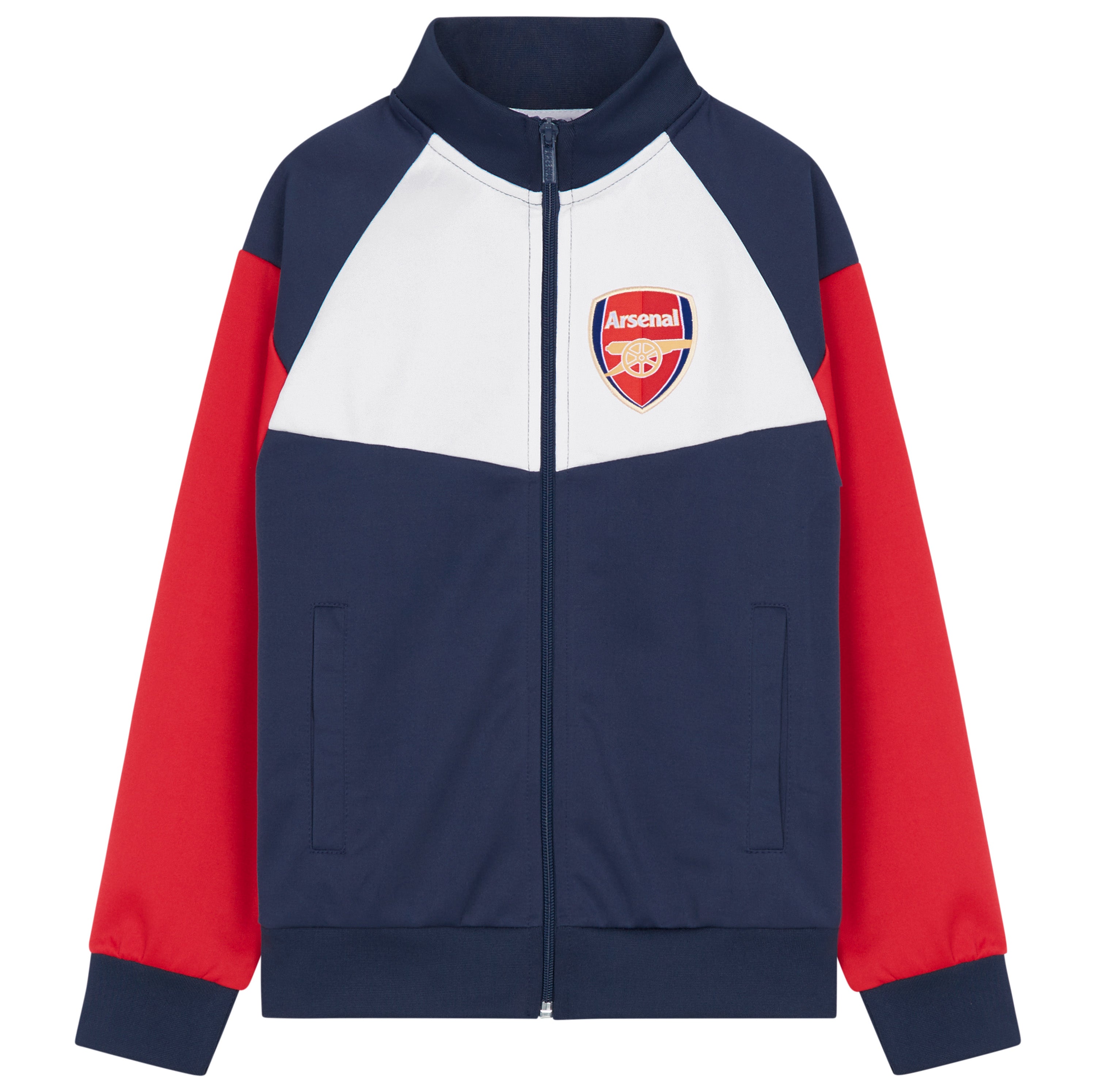 Arsenal F.C. Boys Zip Up Track Jacket with Pockets - Get Trend