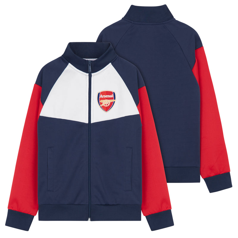 Arsenal F.C. Boys Zip Up Track Jacket with Pockets - Get Trend