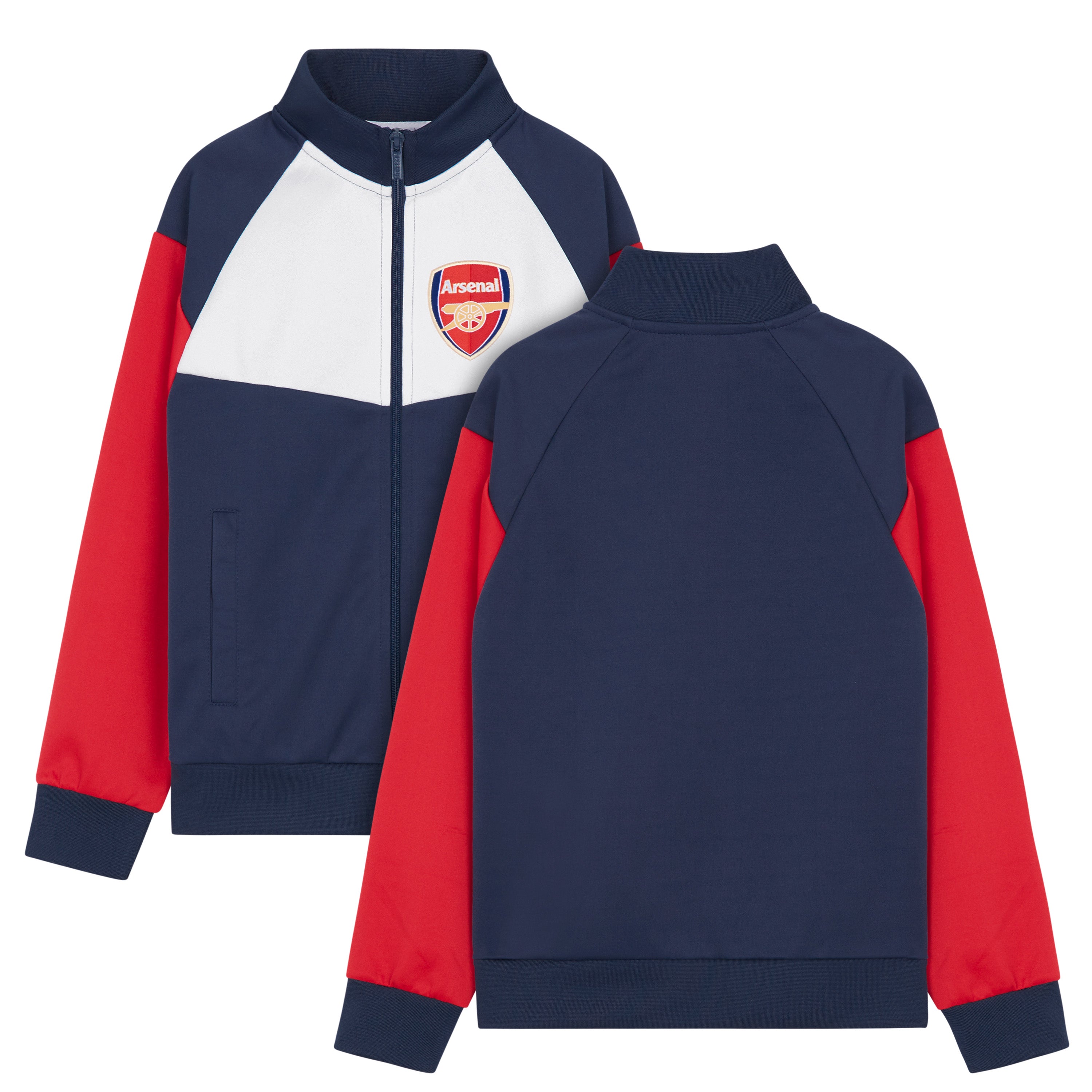 Arsenal F.C. Boys Zip Up Track Jacket with Pockets - Get Trend