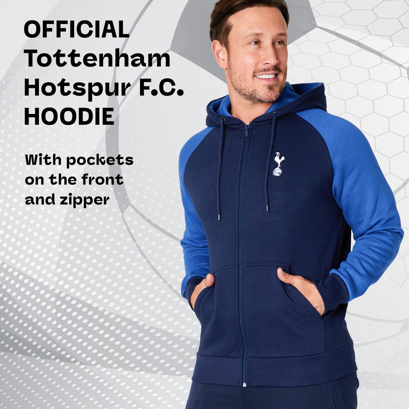 Tottenham Hotspur FC Mens Hoodie - Zip Up Hooded Sweatshirt - Get Trend