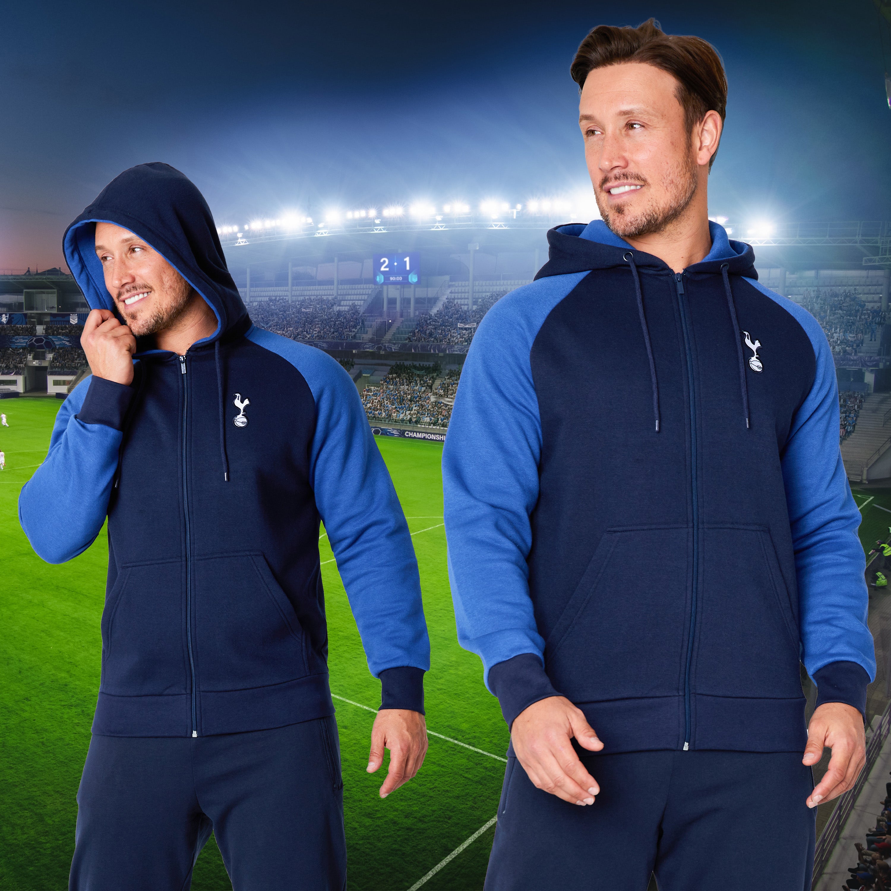 Tottenham Hotspur FC Mens Hoodie - Zip Up Hooded Sweatshirt - Get Trend