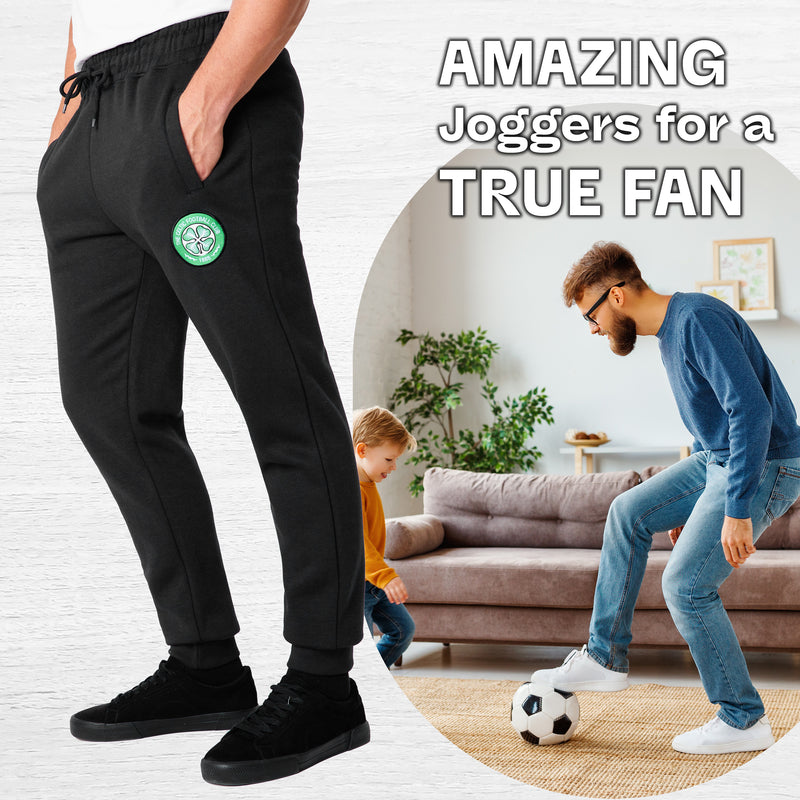 Celtic F.C. Mens Sweatpants with 2 Pockets and Cuffed Bottoms