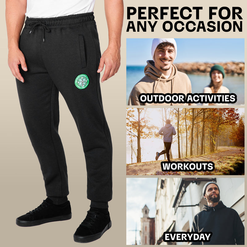 Celtic F.C. Mens Sweatpants with 2 Pockets and Cuffed Bottoms - Get Trend