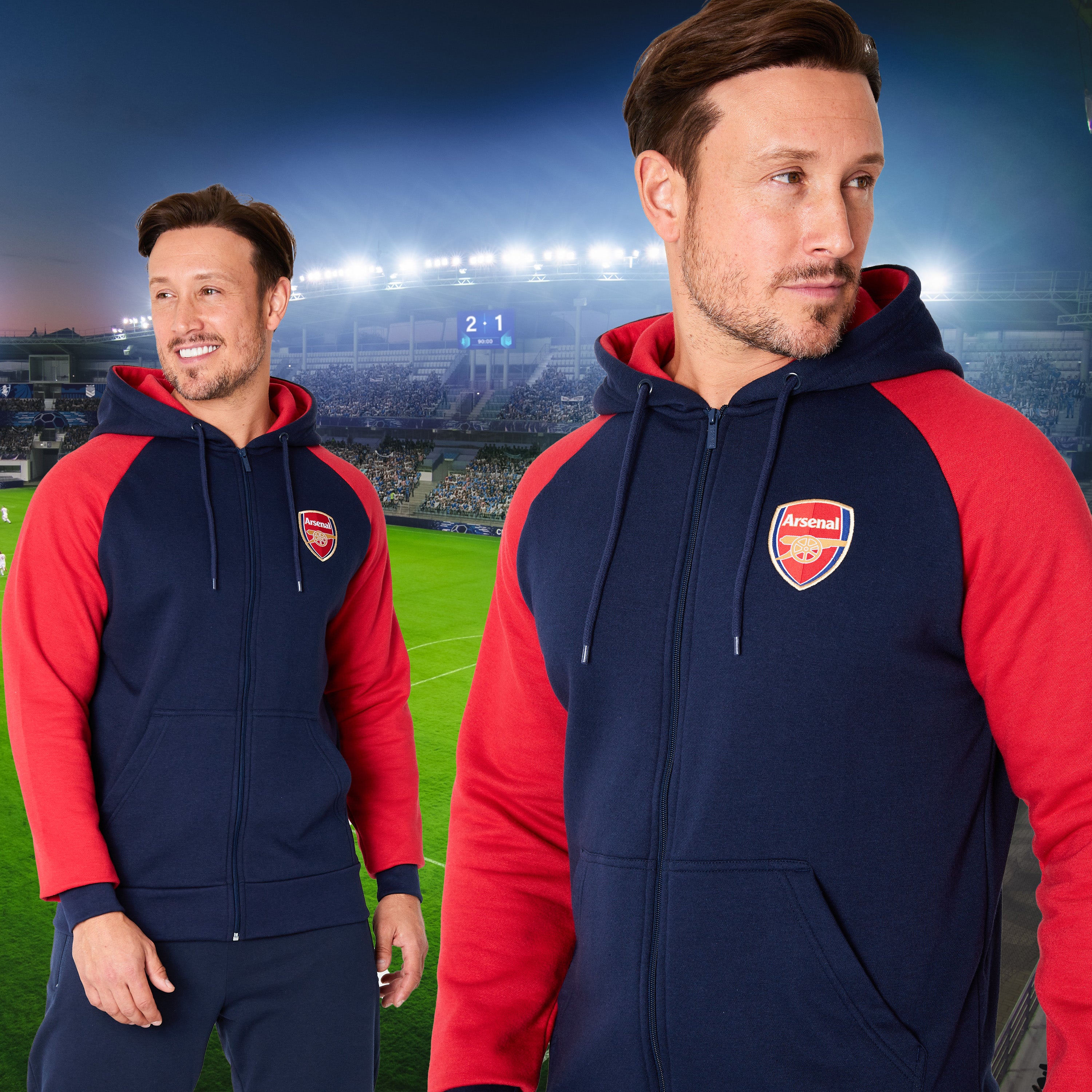 Arsenal F.C. Mens Zip Up Hoodie with Pockets - Get Trend