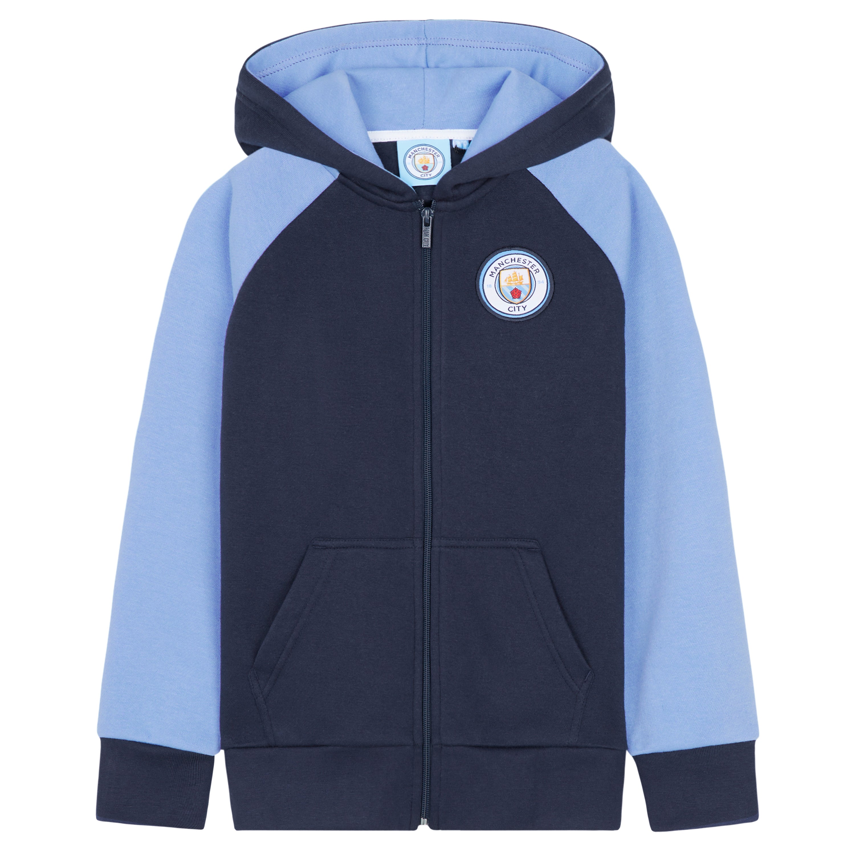 Manchester City F.C. Boys Zip Up Hoodie with Pockets - Get Trend