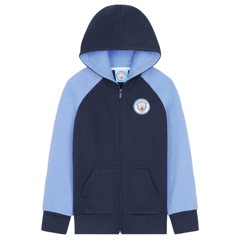 Manchester City F.C. Boys Zip Up Hoodie with Pockets - Get Trend