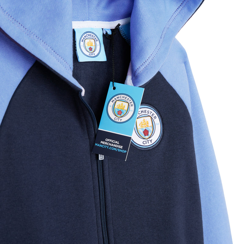 Manchester City F.C. Boys Zip Up Hoodie with Pockets - Get Trend