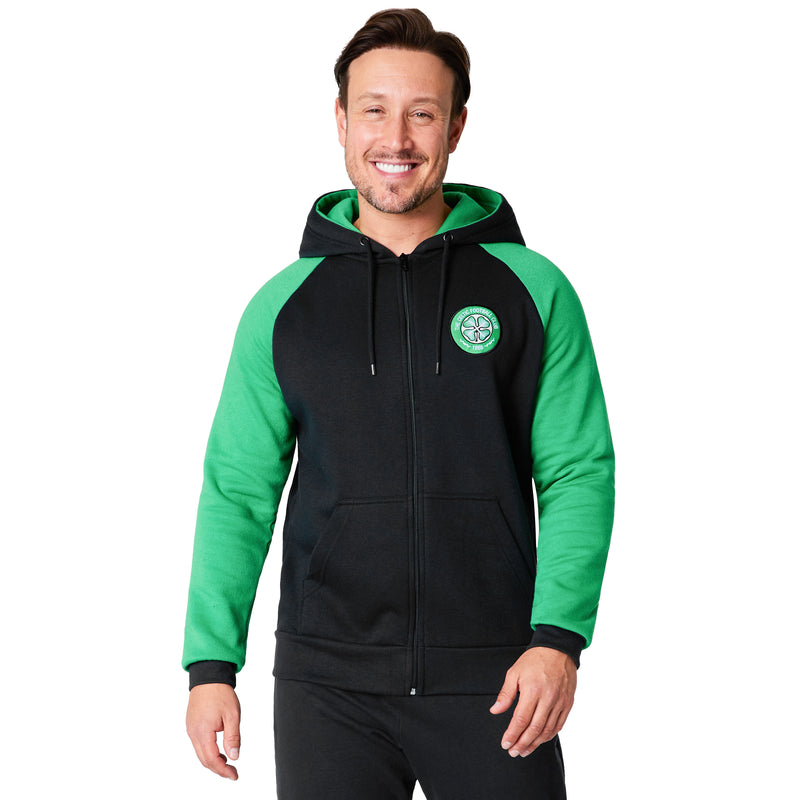 Celtic F.C. Mens Zip Up Hoodie with Pockets