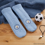 MANCHESTER CITY FC Slipper Socks for Men and Teenagers - Soft Warm Non Slip Bed Socks - Get Trend