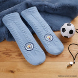 MANCHESTER CITY FC Slipper Socks for Men and Teenagers - Soft Warm Non Slip Bed Socks - Get Trend