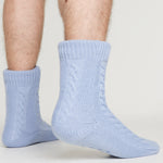 MANCHESTER CITY FC Slipper Socks for Men and Teenagers - Soft Warm Non Slip Bed Socks - Get Trend