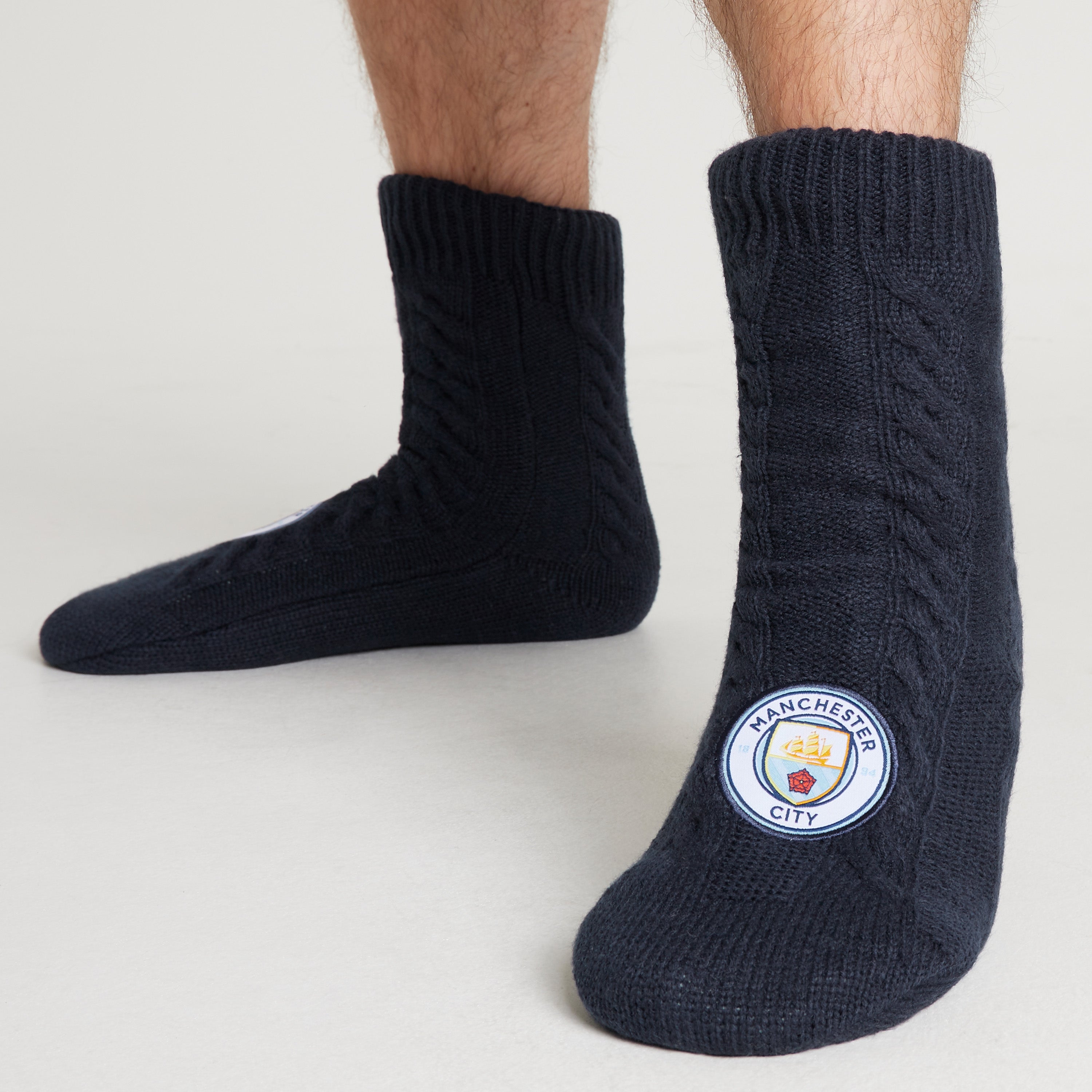 Manchester City FC Slipper Socks for Men and Teenagers - Get Trend